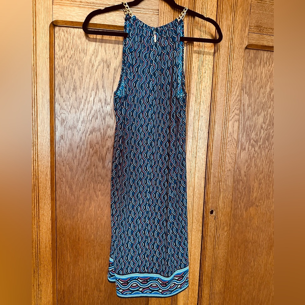 Michael Kors Blue and Red Patterned Dress - Picture 3 of 9